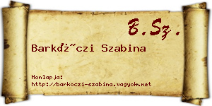 Barkóczi Szabina névjegykártya