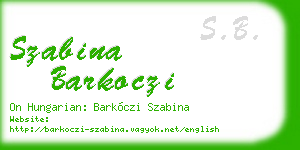 szabina barkoczi business card