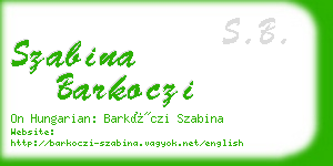 szabina barkoczi business card